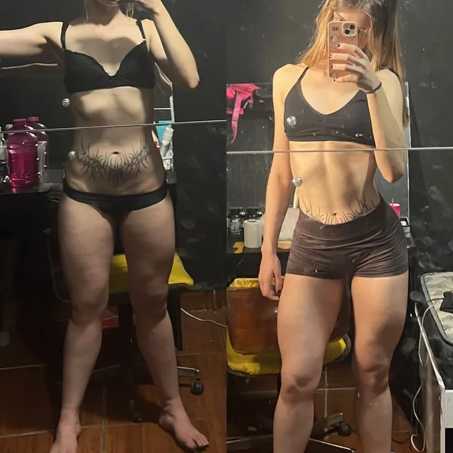 Antes e depois da Gabi, aluna que seguiu o checklist do desafio