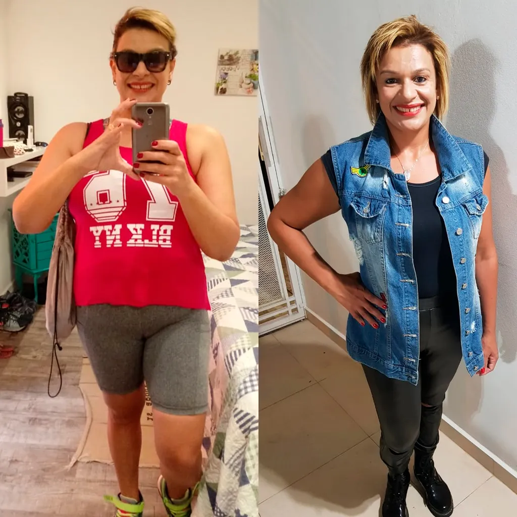 Antes e depois da Andrea, aluna que seguiu o checklist do desafio
